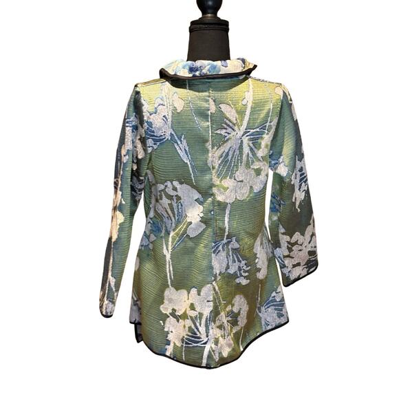 Women's I-Reversible Floral Reversible Swing Coat, Cotton Blend, Size Small, EUC - Picture 4 of 5